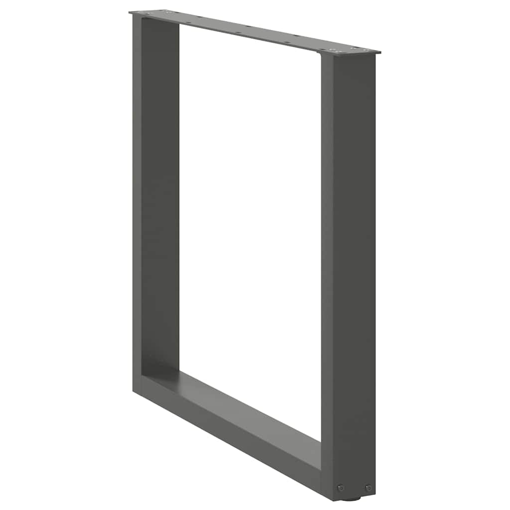 vidaXL Nogi do stołu jadalnego w kształcie litery U 2 szt. Antracyt 80x(72-73) cm Stal