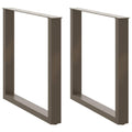 vidaXL Nogi do stołu jadalnego w kształcie litery U 2 szt. Naturalna stal 80x(72-73) cm Stal