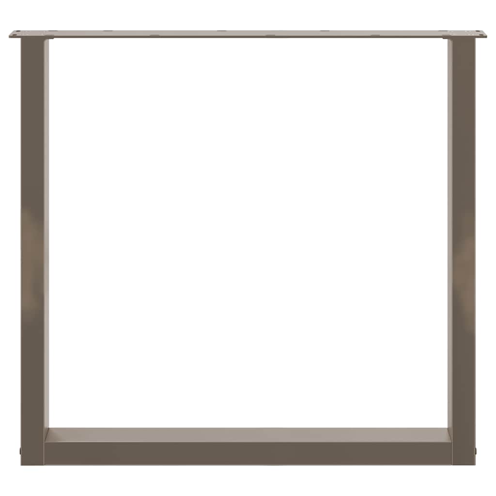 vidaXL Nogi do stołu jadalnego w kształcie litery U 2 szt. Naturalna stal 80x(72-73) cm Stal