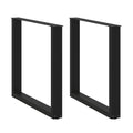 vidaXL Nogi do stołu jadalnego w kształcie litery U 2 szt. Czarne 90x(72-73) cm Stal