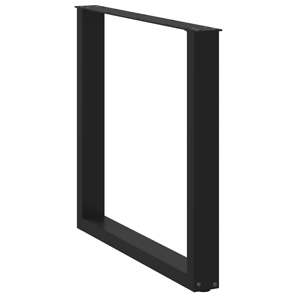 vidaXL Nogi do stołu jadalnego w kształcie litery U 2 szt. Czarne 90x(72-73) cm Stal