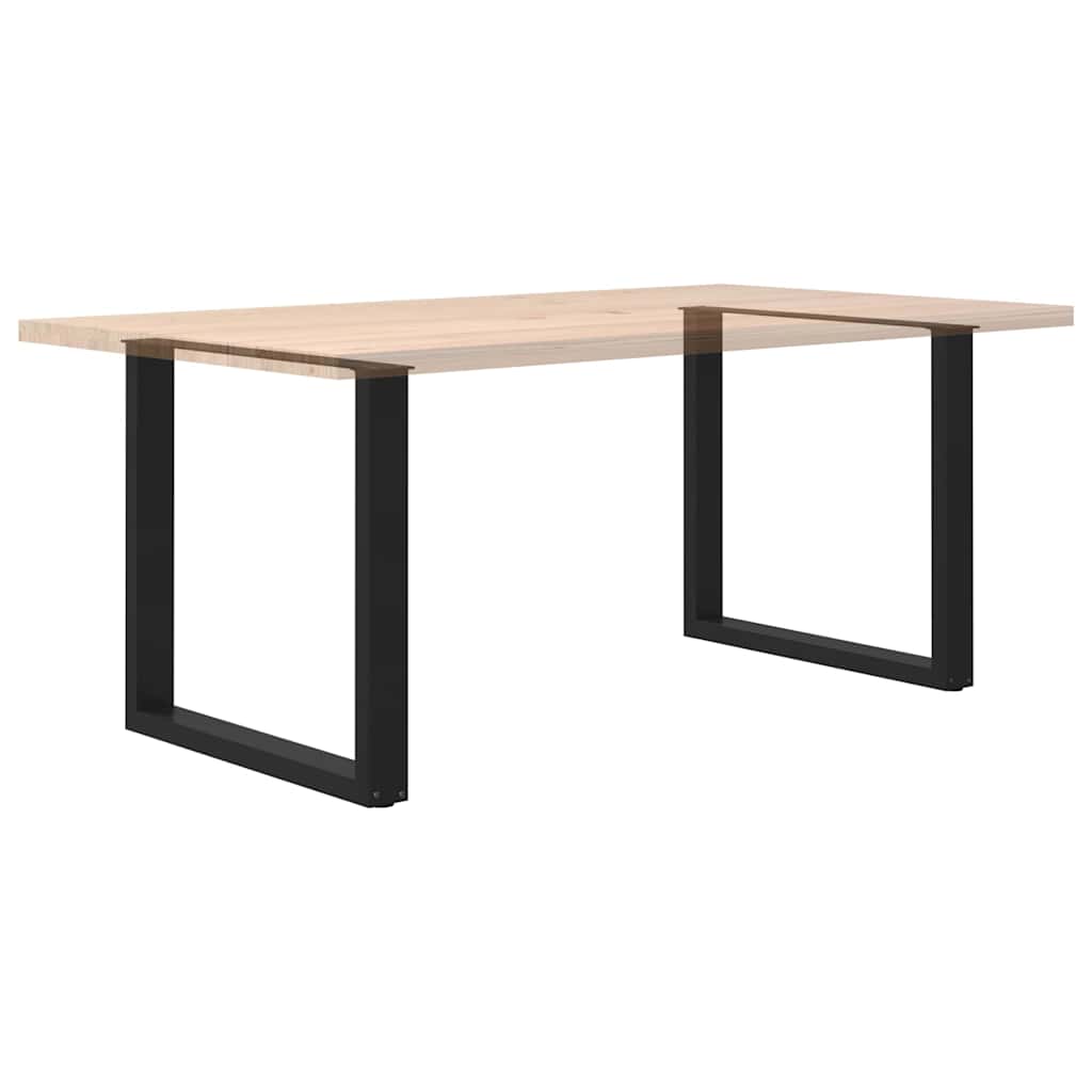 vidaXL Nogi do stołu jadalnego w kształcie litery U 2 szt. Czarne 90x(72-73) cm Stal