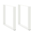 vidaXL Nogi do stołu jadalnego w kształcie litery U 2 szt. Białe 90x(72-73) cm Stal