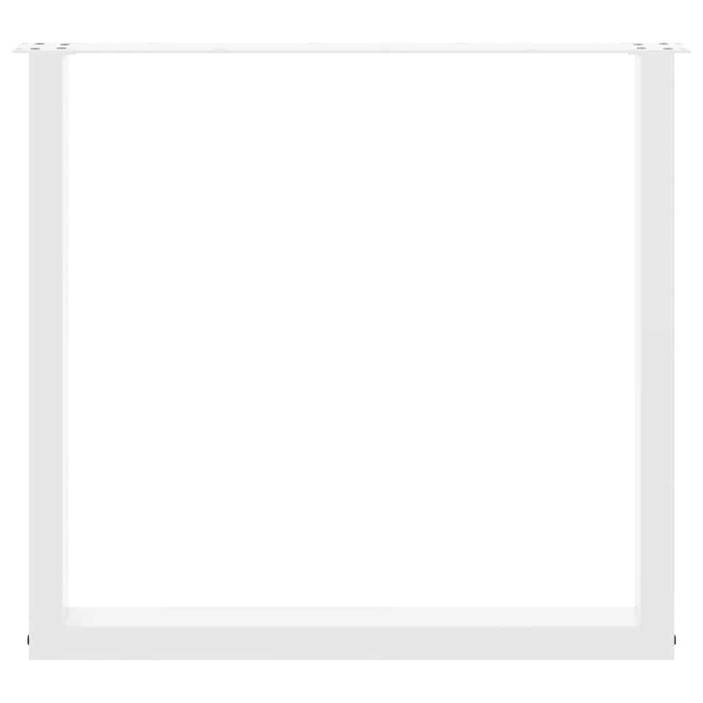 vidaXL Nogi do stołu jadalnego w kształcie litery U 2 szt. Białe 90x(72-73) cm Stal