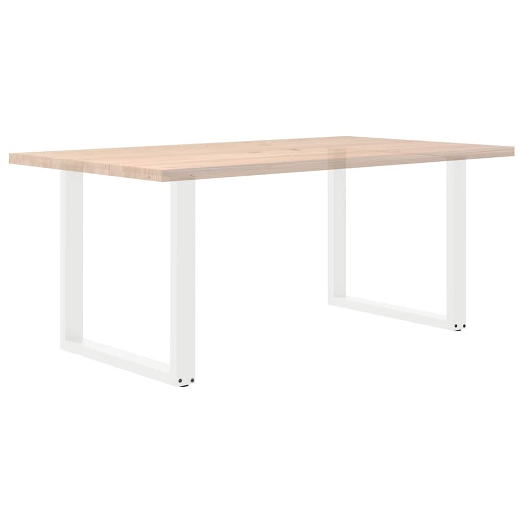 vidaXL Nogi do stołu jadalnego w kształcie litery U 2 szt. Białe 90x(72-73) cm Stal