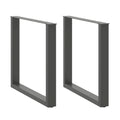 vidaXL Nogi do stołu jadalnego w kształcie litery U 2 szt. Antracyt 90x(72-73) cm Stal
