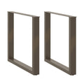 vidaXL Nogi do stołu jadalnego w kształcie litery U 2 szt. Naturalna stal 90x(72-73) cm Stal