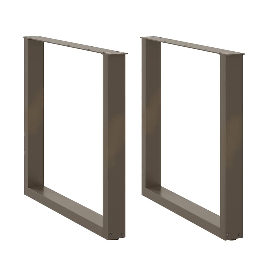 vidaXL Nogi do stołu jadalnego w kształcie litery U 2 szt. Naturalna stal 90x(72-73) cm Stal