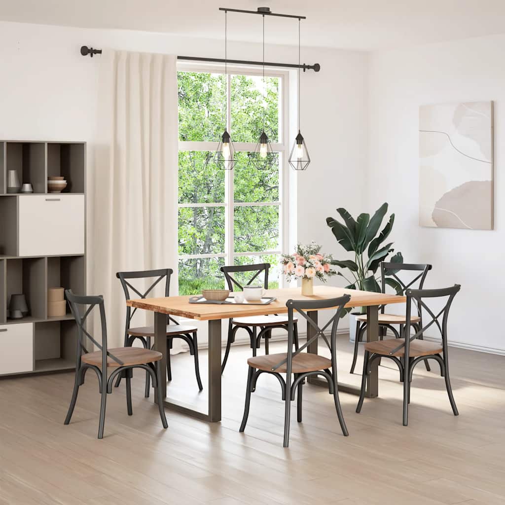 vidaXL Nogi do stołu jadalnego w kształcie litery U 2 szt. Naturalna stal 90x(72-73) cm Stal