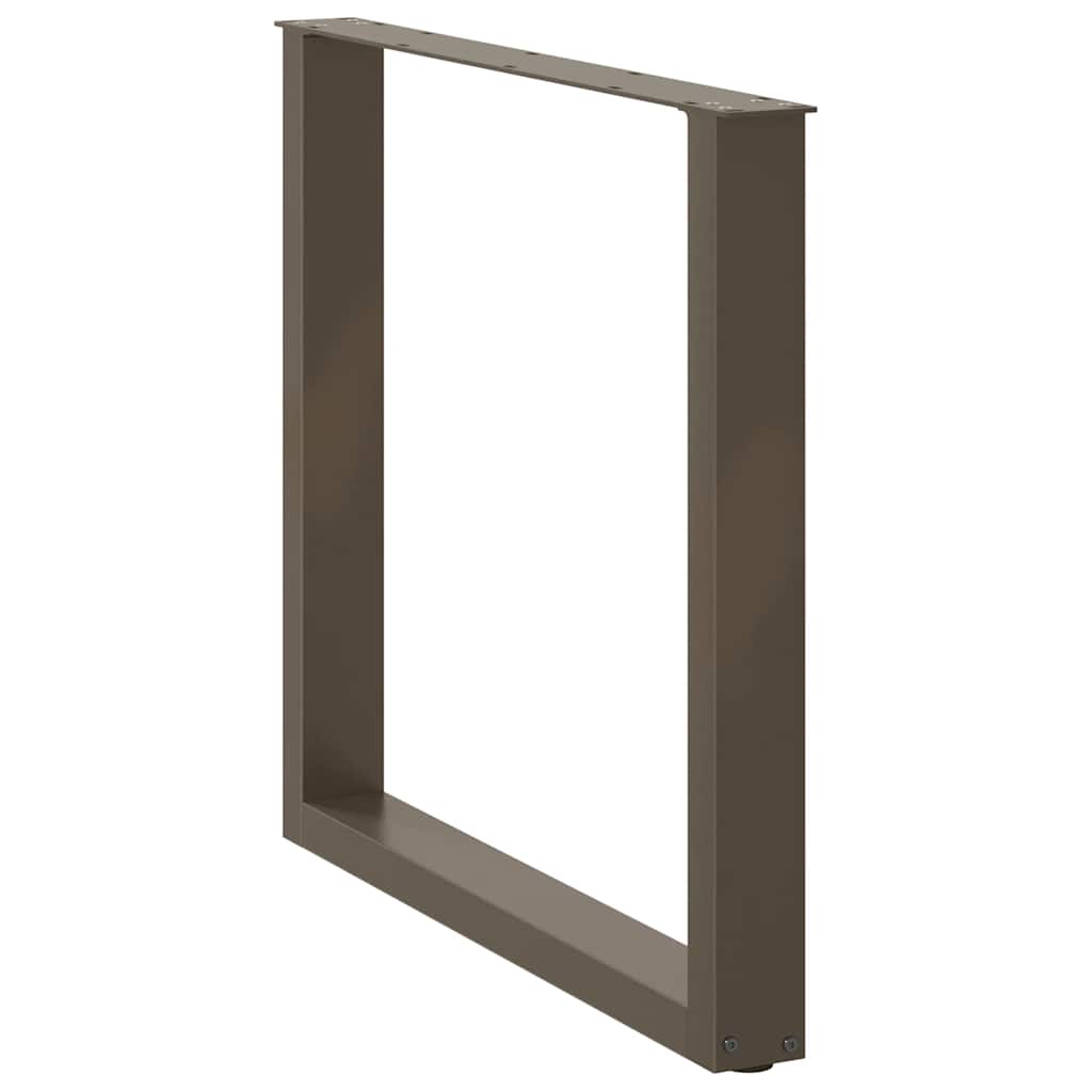 vidaXL Nogi do stołu jadalnego w kształcie litery U 2 szt. Naturalna stal 90x(72-73) cm Stal