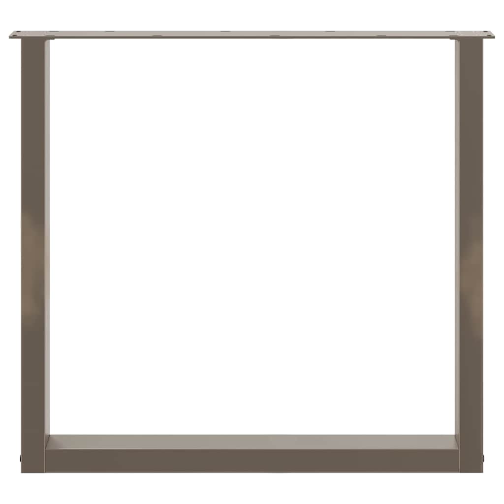 vidaXL Nogi do stołu jadalnego w kształcie litery U 2 szt. Naturalna stal 90x(72-73) cm Stal