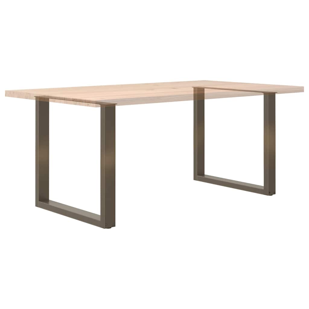vidaXL Nogi do stołu jadalnego w kształcie litery U 2 szt. Naturalna stal 90x(72-73) cm Stal