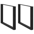 vidaXL Nogi do stołu jadalnego w kształcie litery U 2 szt. Czarne 100x(72-73) cm Stal