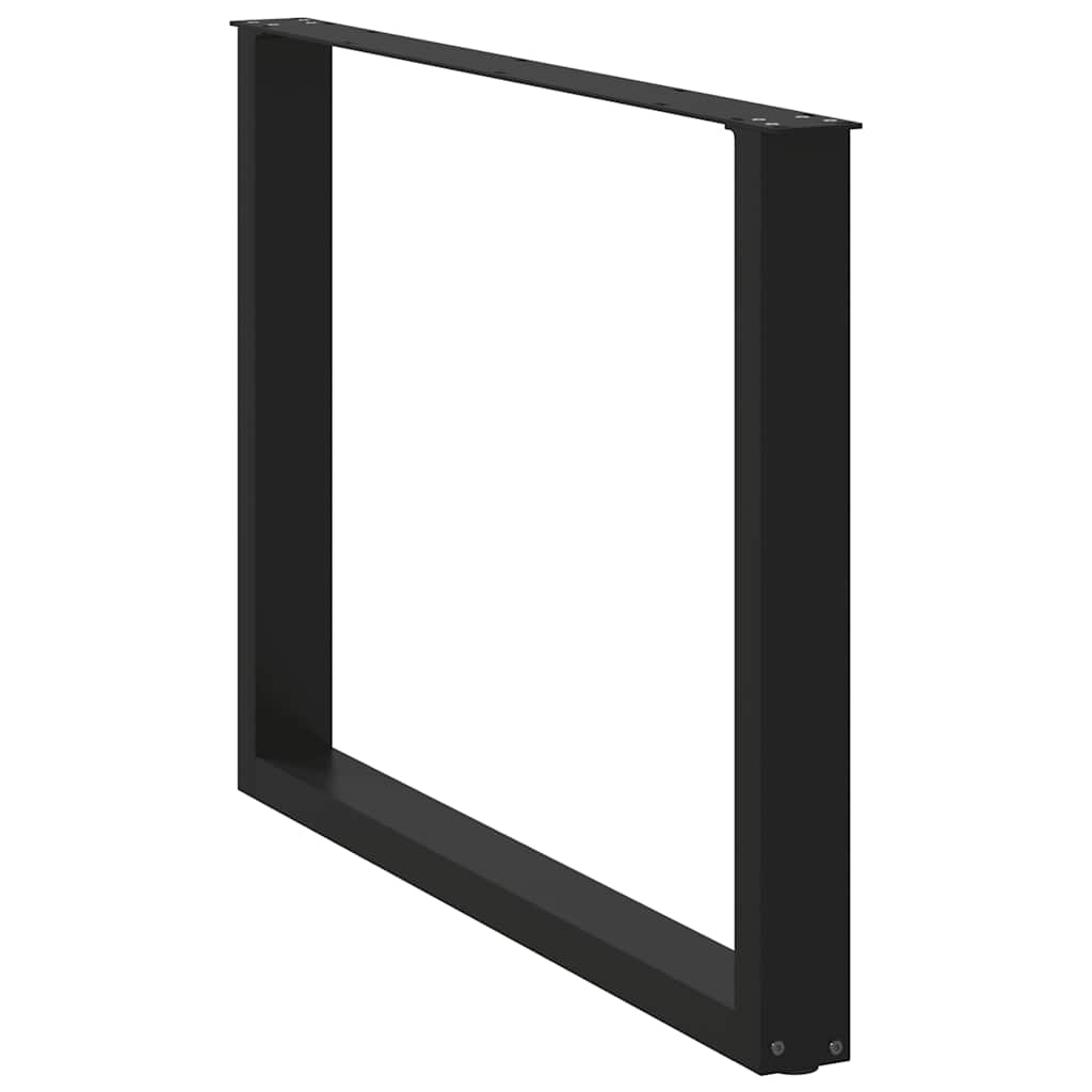 vidaXL Nogi do stołu jadalnego w kształcie litery U 2 szt. Czarne 100x(72-73) cm Stal