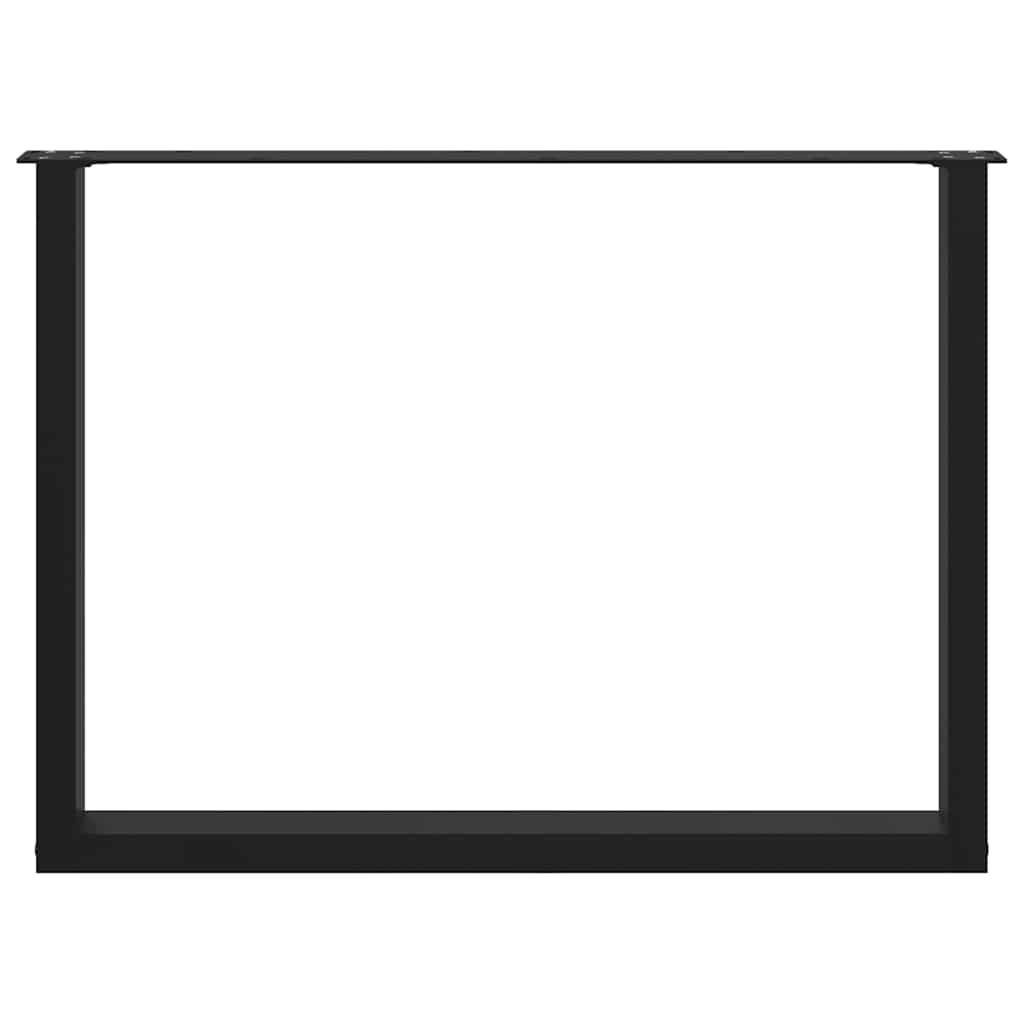 vidaXL Nogi do stołu jadalnego w kształcie litery U 2 szt. Czarne 100x(72-73) cm Stal