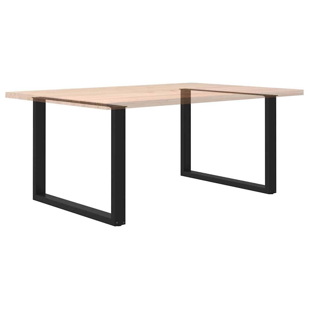 vidaXL Nogi do stołu jadalnego w kształcie litery U 2 szt. Czarne 100x(72-73) cm Stal