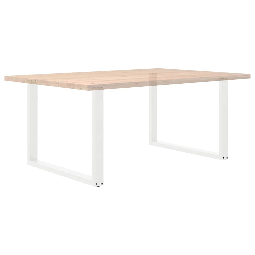 vidaXL Nogi do stołu jadalnego w kształcie litery U 2 szt. Białe 100x(72-73) cm Stal