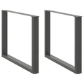 vidaXL Nogi do stołu jadalnego w kształcie litery U 2 szt. Antracyt 100x(72-73) cm Stal