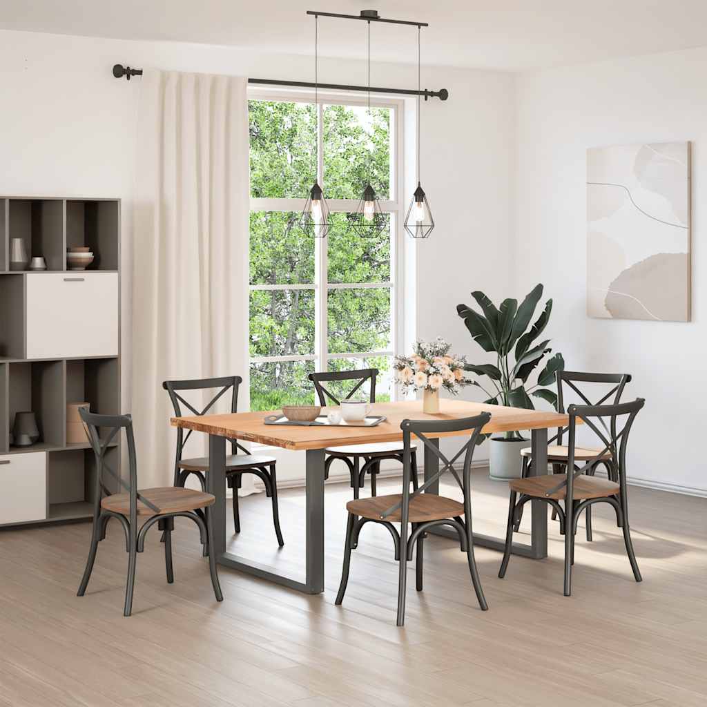 vidaXL Nogi do stołu jadalnego w kształcie litery U 2 szt. Antracyt 100x(72-73) cm Stal