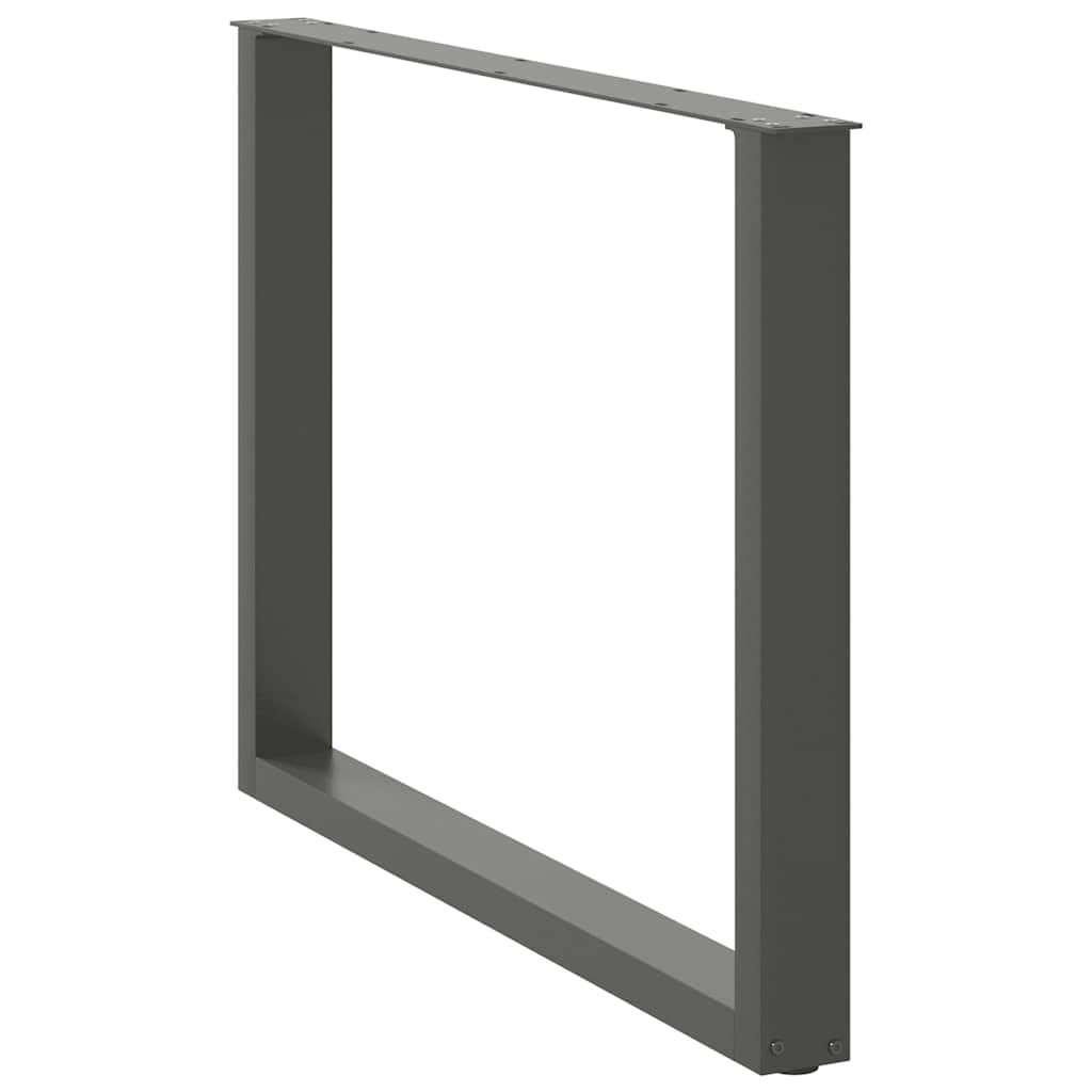 vidaXL Nogi do stołu jadalnego w kształcie litery U 2 szt. Antracyt 100x(72-73) cm Stal