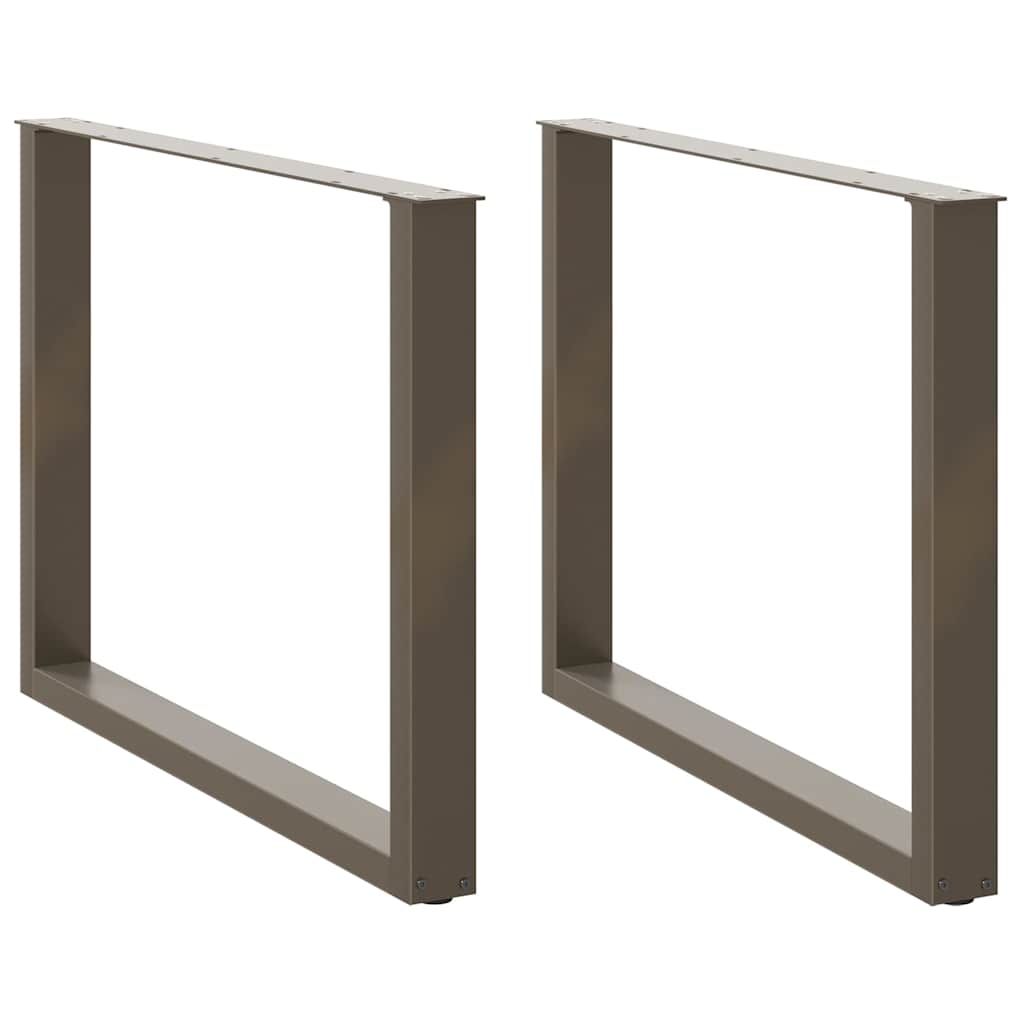 vidaXL Nogi do stołu jadalnego w kształcie litery U 2 szt. Naturalna stal 100x(72-73) cm Stal