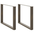 vidaXL Nogi do stołu jadalnego w kształcie litery U 2 szt. Naturalna stal 100x(72-73) cm Stal