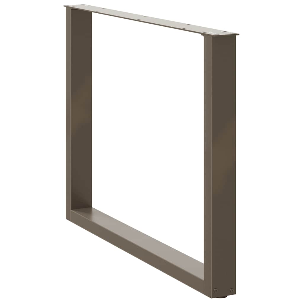 vidaXL Nogi do stołu jadalnego w kształcie litery U 2 szt. Naturalna stal 100x(72-73) cm Stal