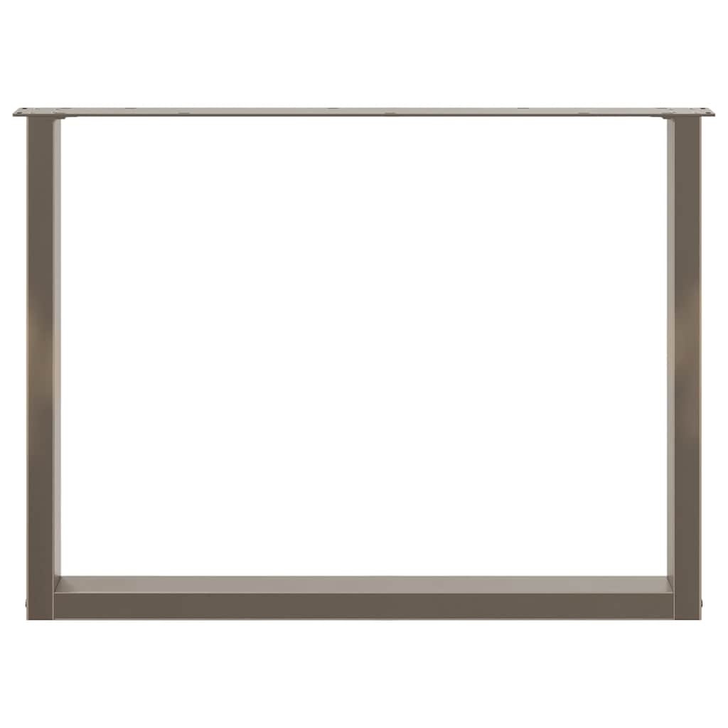 vidaXL Nogi do stołu jadalnego w kształcie litery U 2 szt. Naturalna stal 100x(72-73) cm Stal