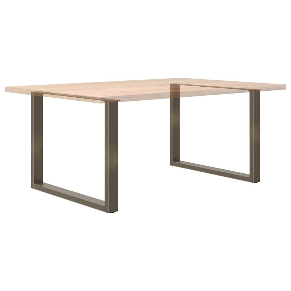 vidaXL Nogi do stołu jadalnego w kształcie litery U 2 szt. Naturalna stal 100x(72-73) cm Stal