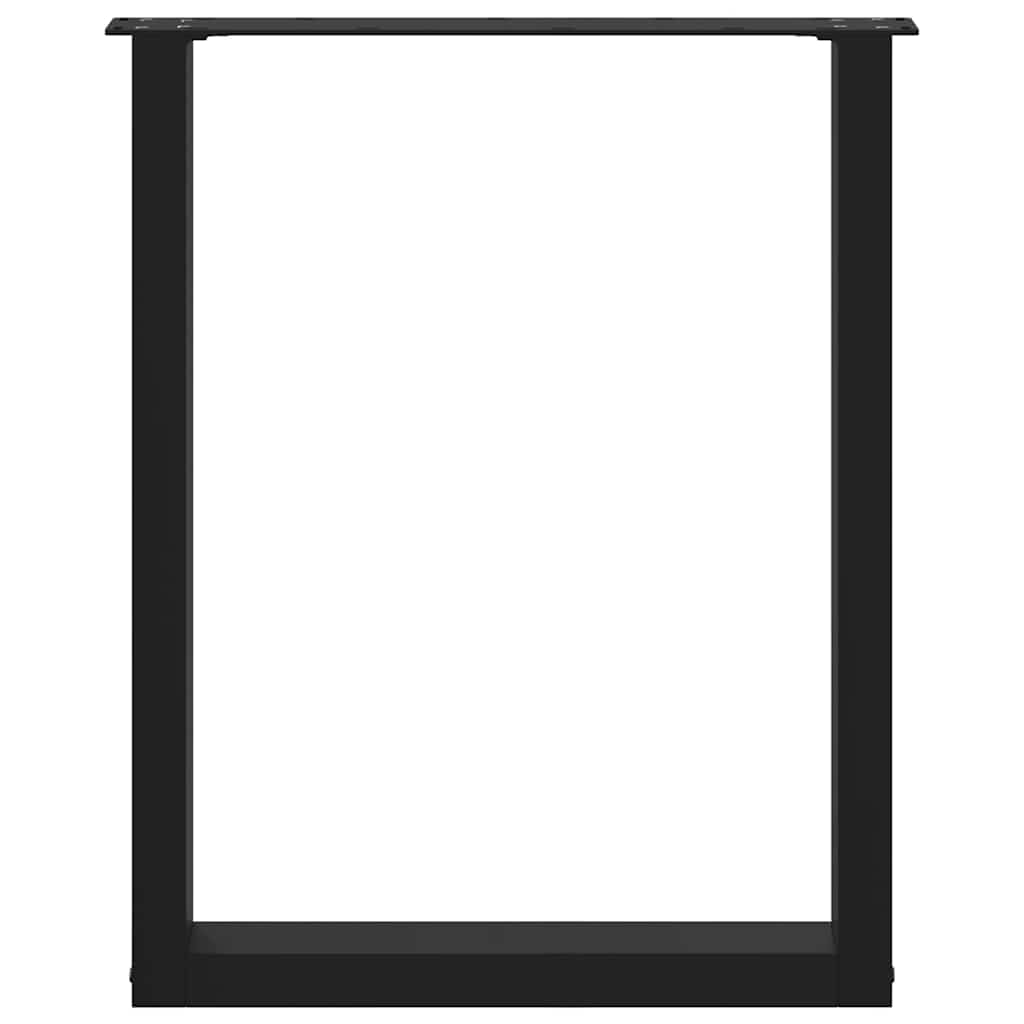 vidaXL Nogi do stołu jadalnego w kształcie litery U 3 szt. Czarne 70x(72-73) cm Stal