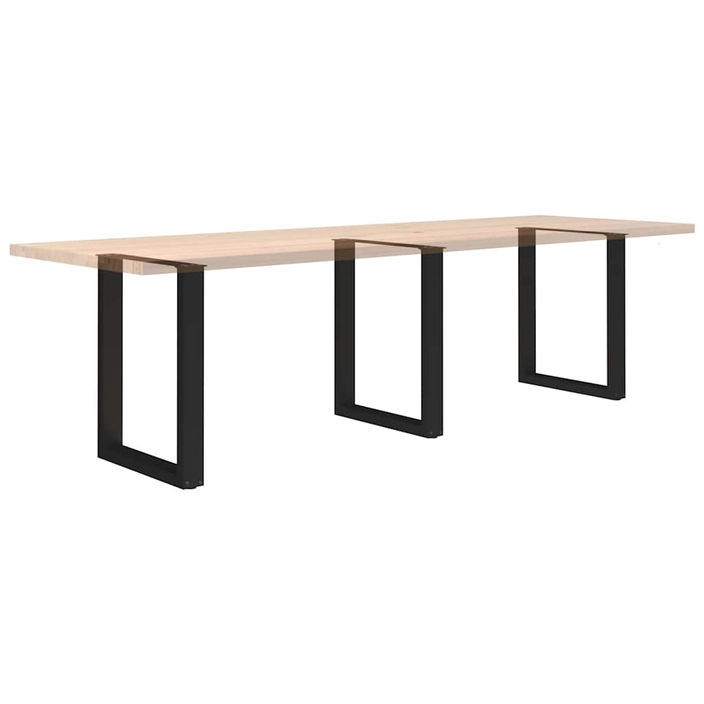 vidaXL Nogi do stołu jadalnego w kształcie litery U 3 szt. Czarne 70x(72-73) cm Stal