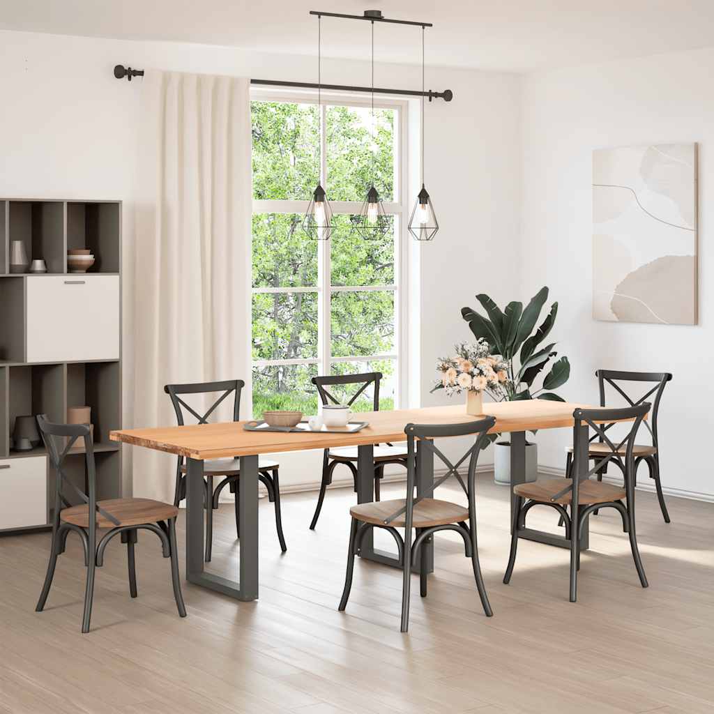 vidaXL Nogi do stołu jadalnego w kształcie litery U 3 szt. Antracyt 70x(72-73) cm Stal