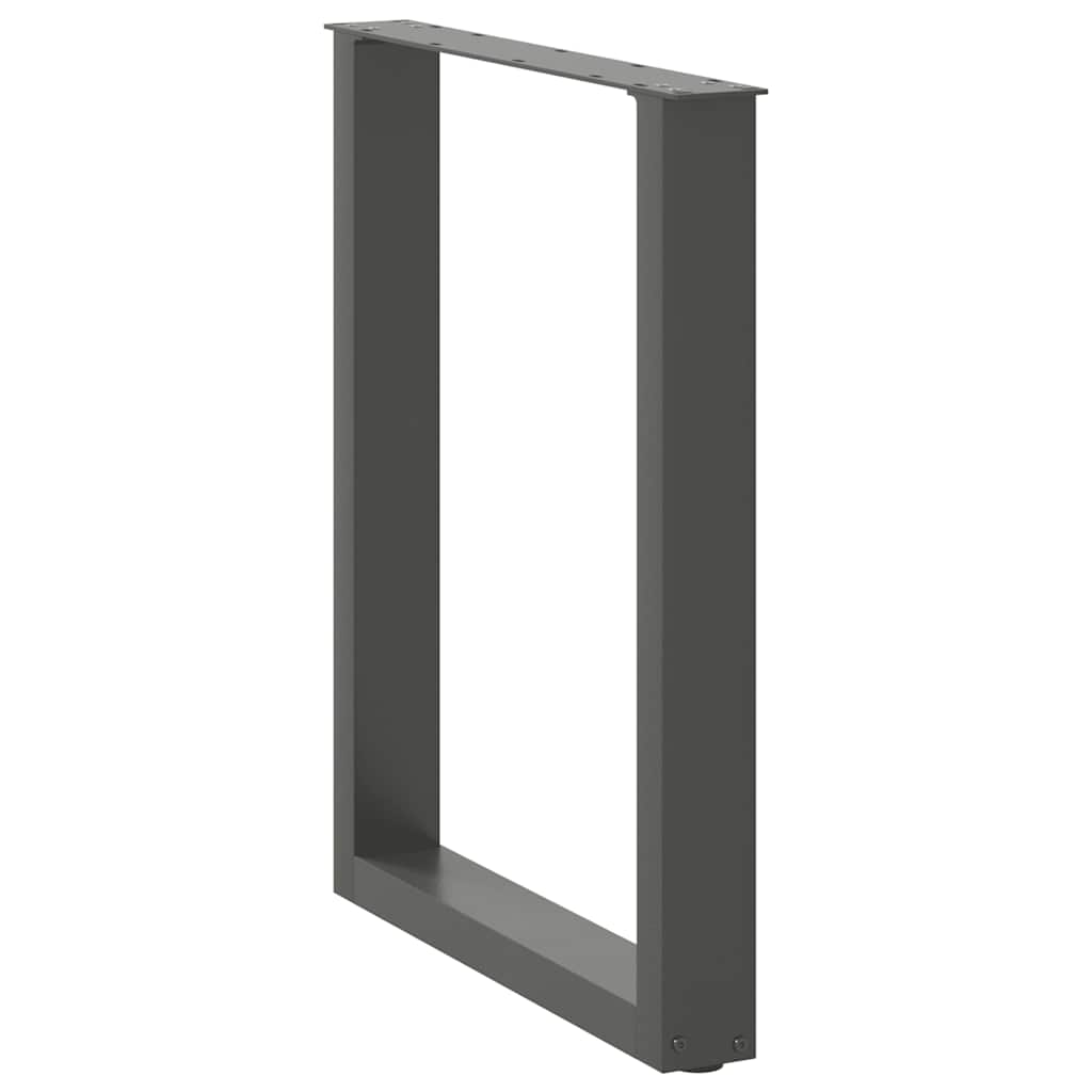 vidaXL Nogi do stołu jadalnego w kształcie litery U 3 szt. Antracyt 70x(72-73) cm Stal