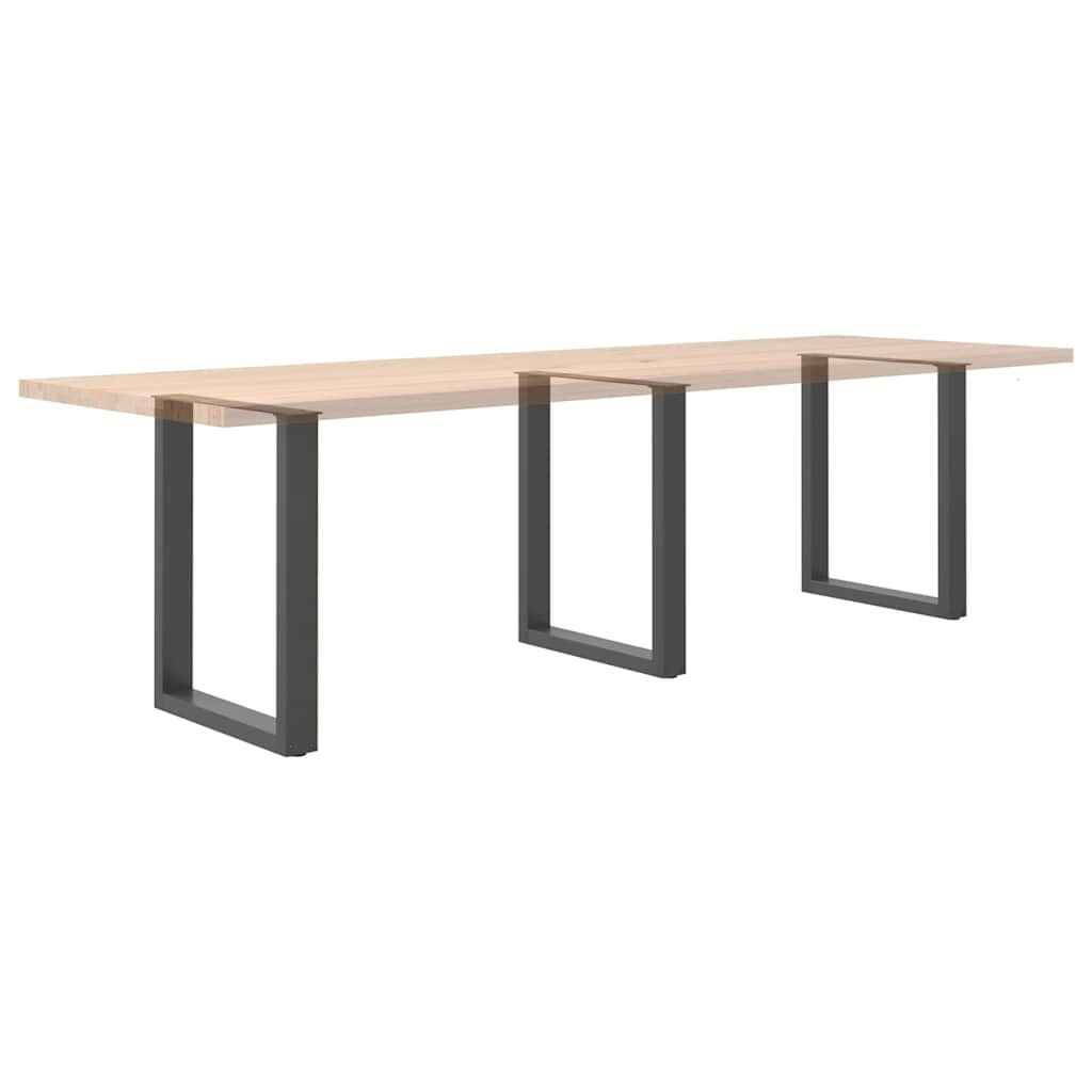 vidaXL Nogi do stołu jadalnego w kształcie litery U 3 szt. Antracyt 70x(72-73) cm Stal
