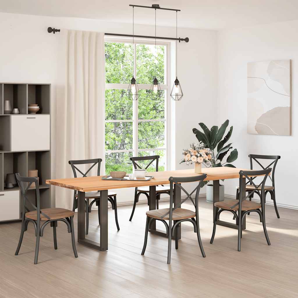 vidaXL Nogi do stołu jadalnego w kształcie litery U 3 szt. Naturalna stal 70x(72-73) cm Stal