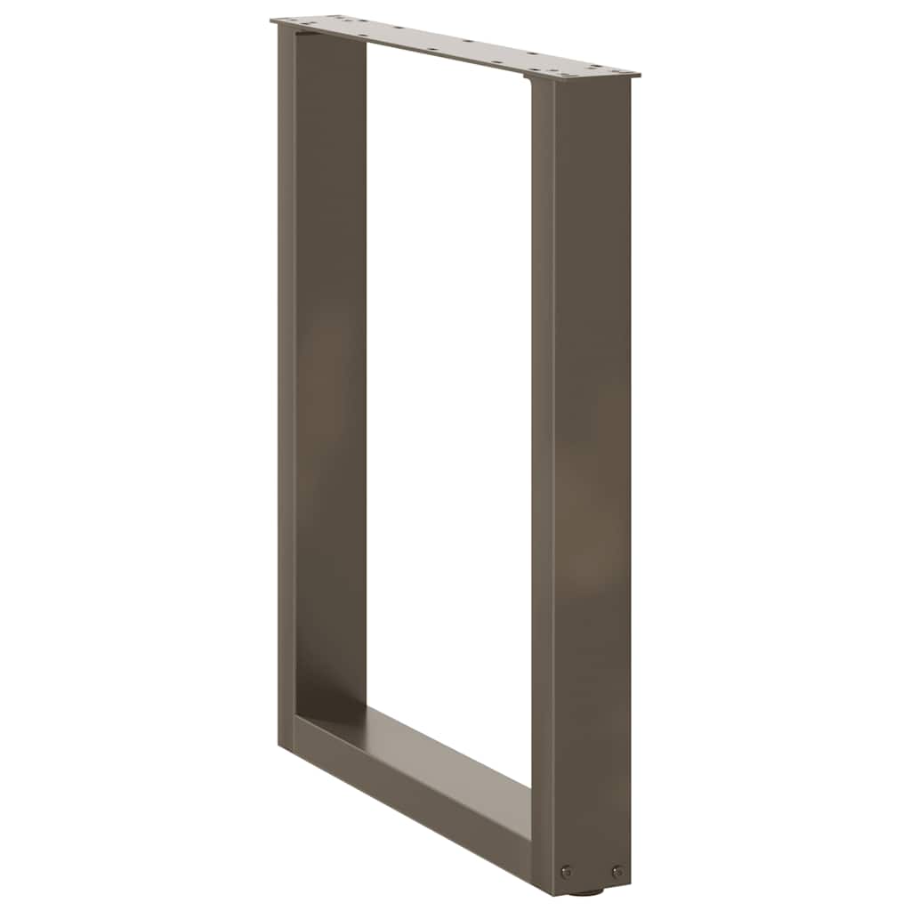 vidaXL Nogi do stołu jadalnego w kształcie litery U 3 szt. Naturalna stal 70x(72-73) cm Stal
