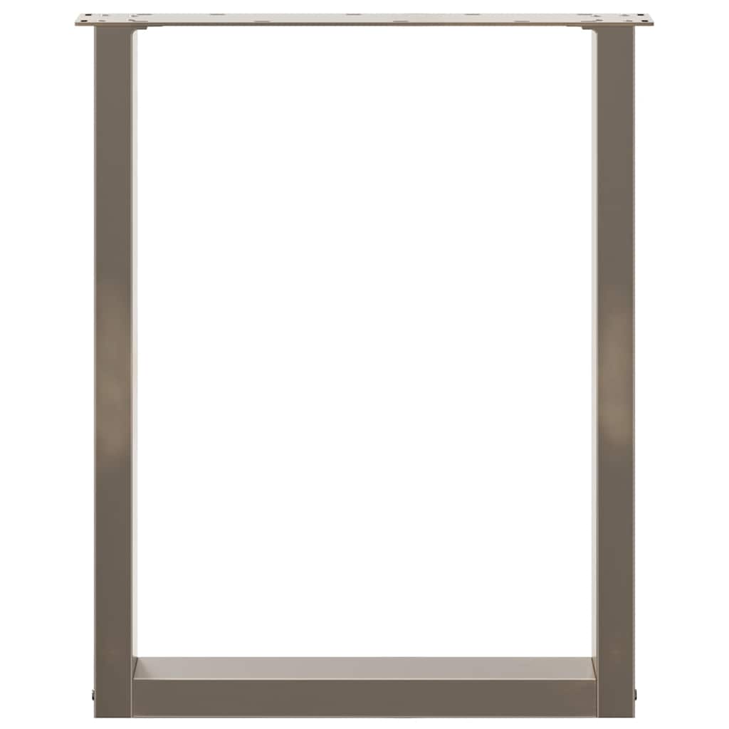 vidaXL Nogi do stołu jadalnego w kształcie litery U 3 szt. Naturalna stal 70x(72-73) cm Stal