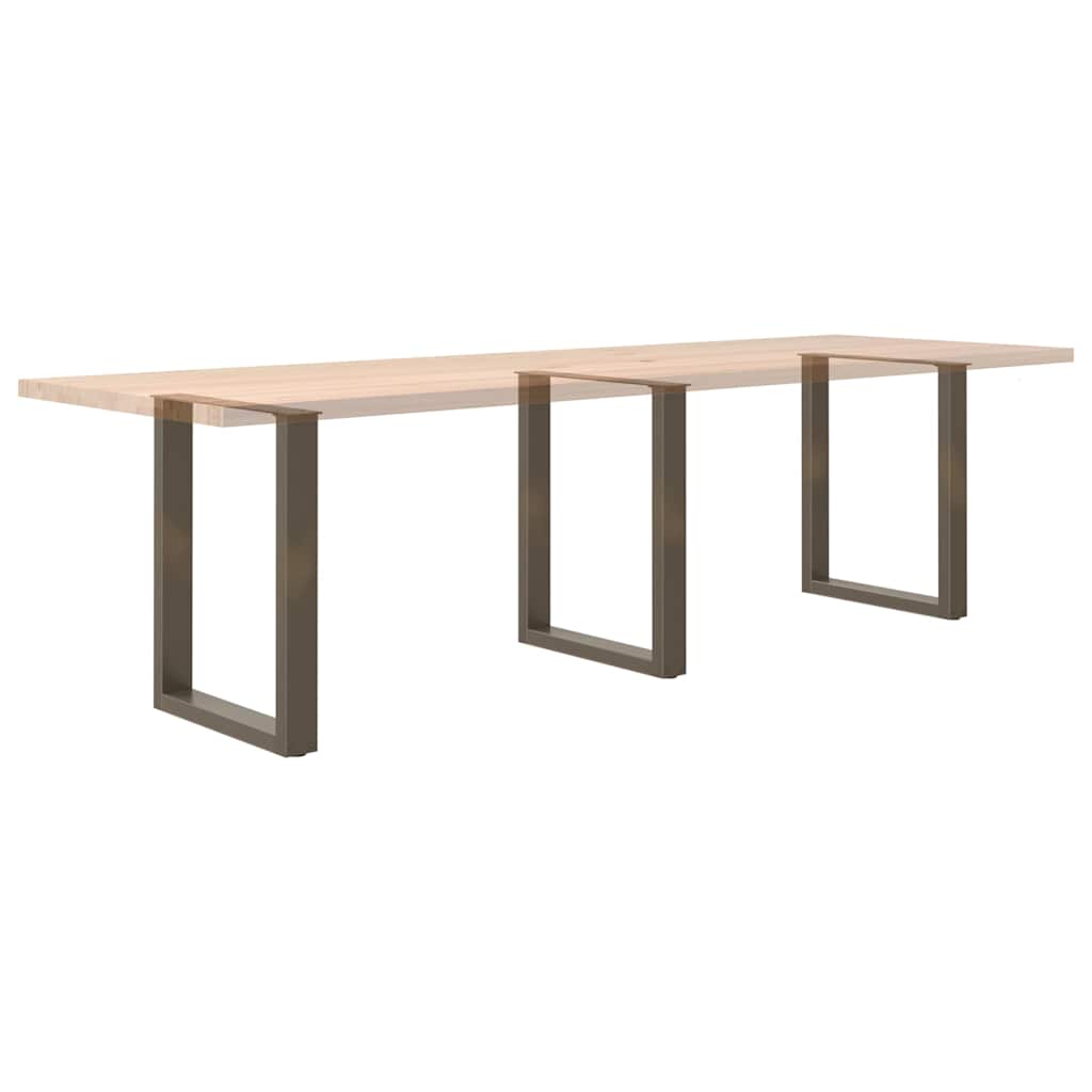 vidaXL Nogi do stołu jadalnego w kształcie litery U 3 szt. Naturalna stal 70x(72-73) cm Stal