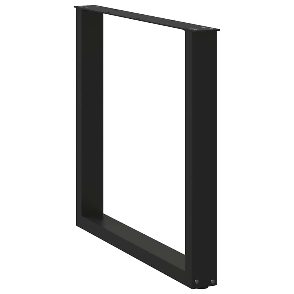 vidaXL Nogi do stołu jadalnego w kształcie litery U 3 szt. Czarne 80x(72-73) cm Stal