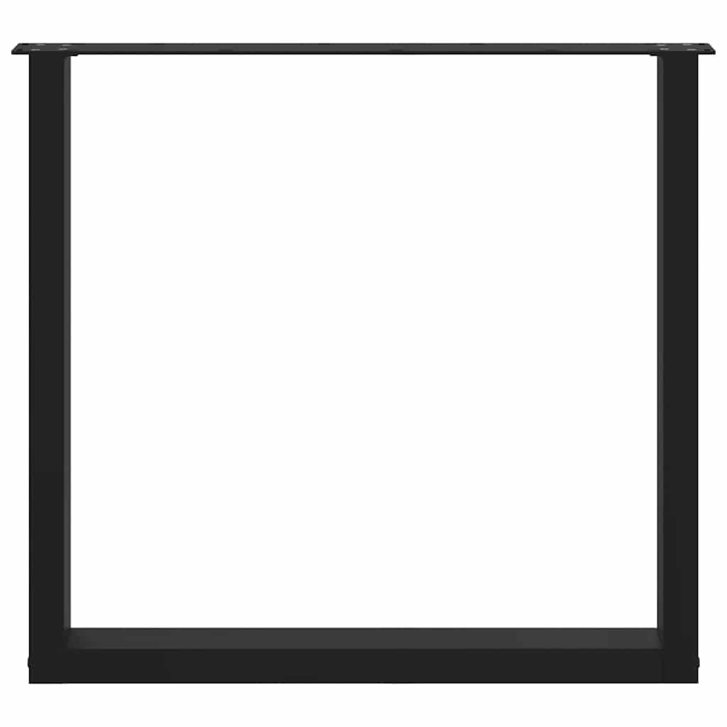 vidaXL Nogi do stołu jadalnego w kształcie litery U 3 szt. Czarne 80x(72-73) cm Stal