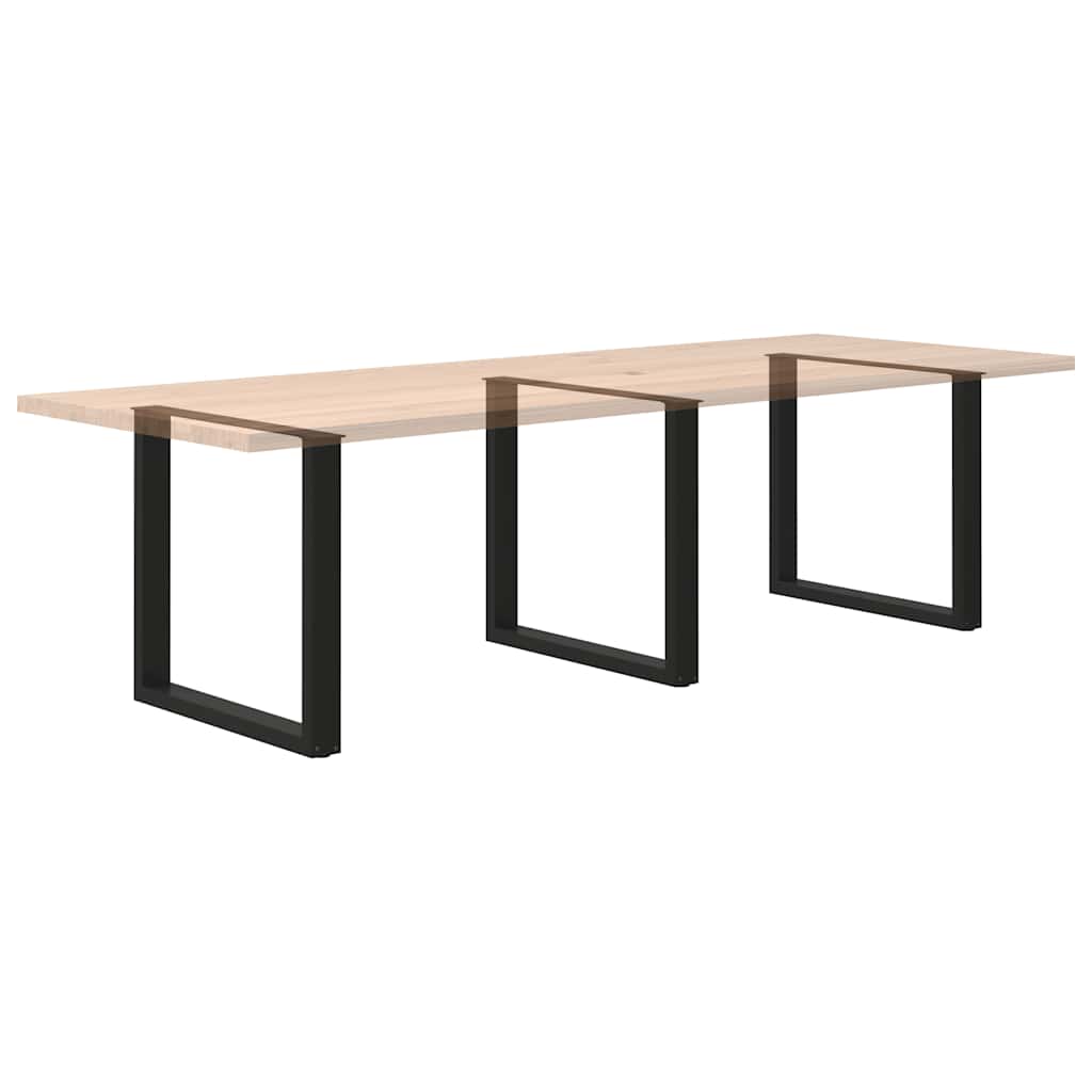 vidaXL Nogi do stołu jadalnego w kształcie litery U 3 szt. Czarne 80x(72-73) cm Stal