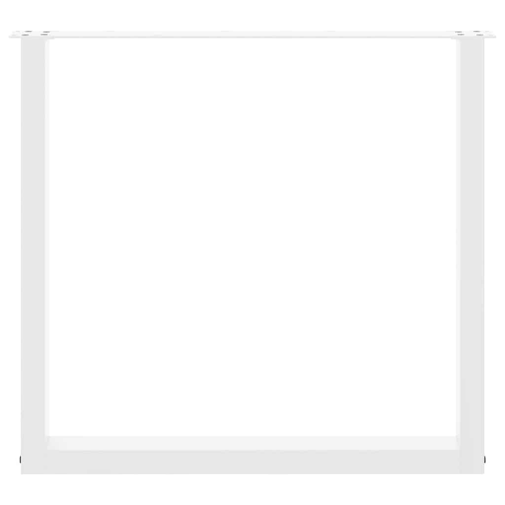vidaXL Nogi do stołu jadalnego w kształcie litery U 3 szt. Białe 80x(72-73) cm Stal