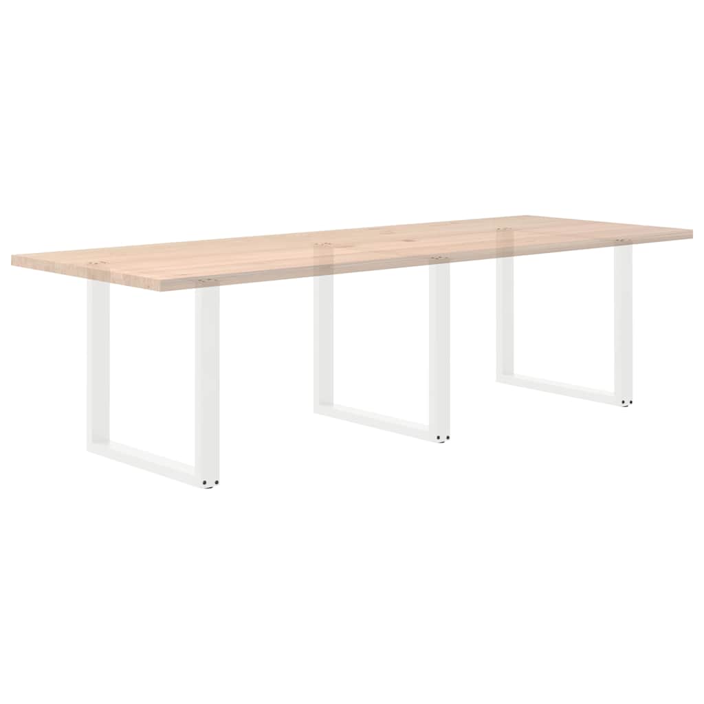 vidaXL Nogi do stołu jadalnego w kształcie litery U 3 szt. Białe 80x(72-73) cm Stal