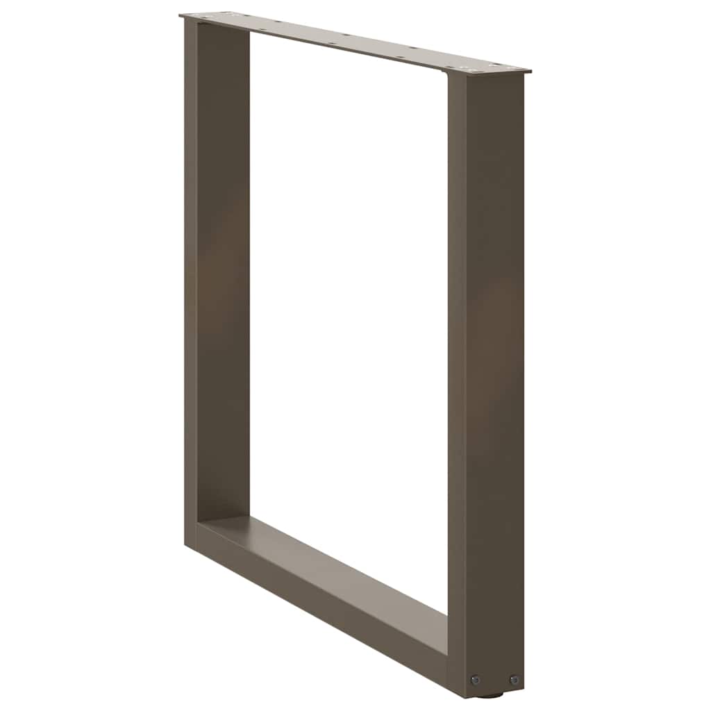 vidaXL Nogi do stołu jadalnego w kształcie litery U 3 szt. Naturalna stal 80x(72-73) cm Stal