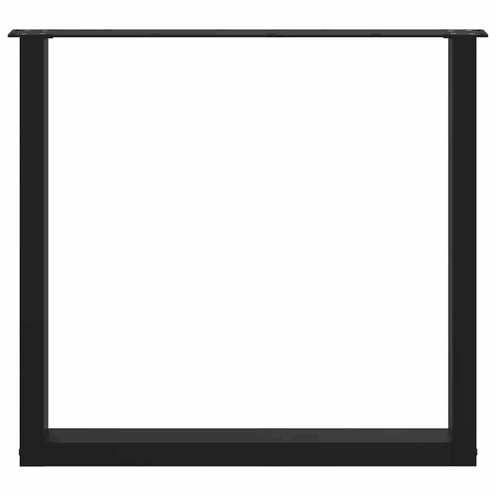 vidaXL Nogi do stołu jadalnego w kształcie litery U 3 szt. Czarne 90x(72-73) cm Stal