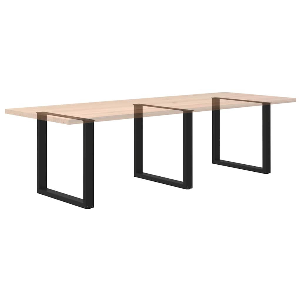 vidaXL Nogi do stołu jadalnego w kształcie litery U 3 szt. Czarne 90x(72-73) cm Stal