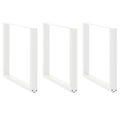 vidaXL Nogi do stołu jadalnego w kształcie litery U 3 szt. Białe 90x(72-73) cm Stal