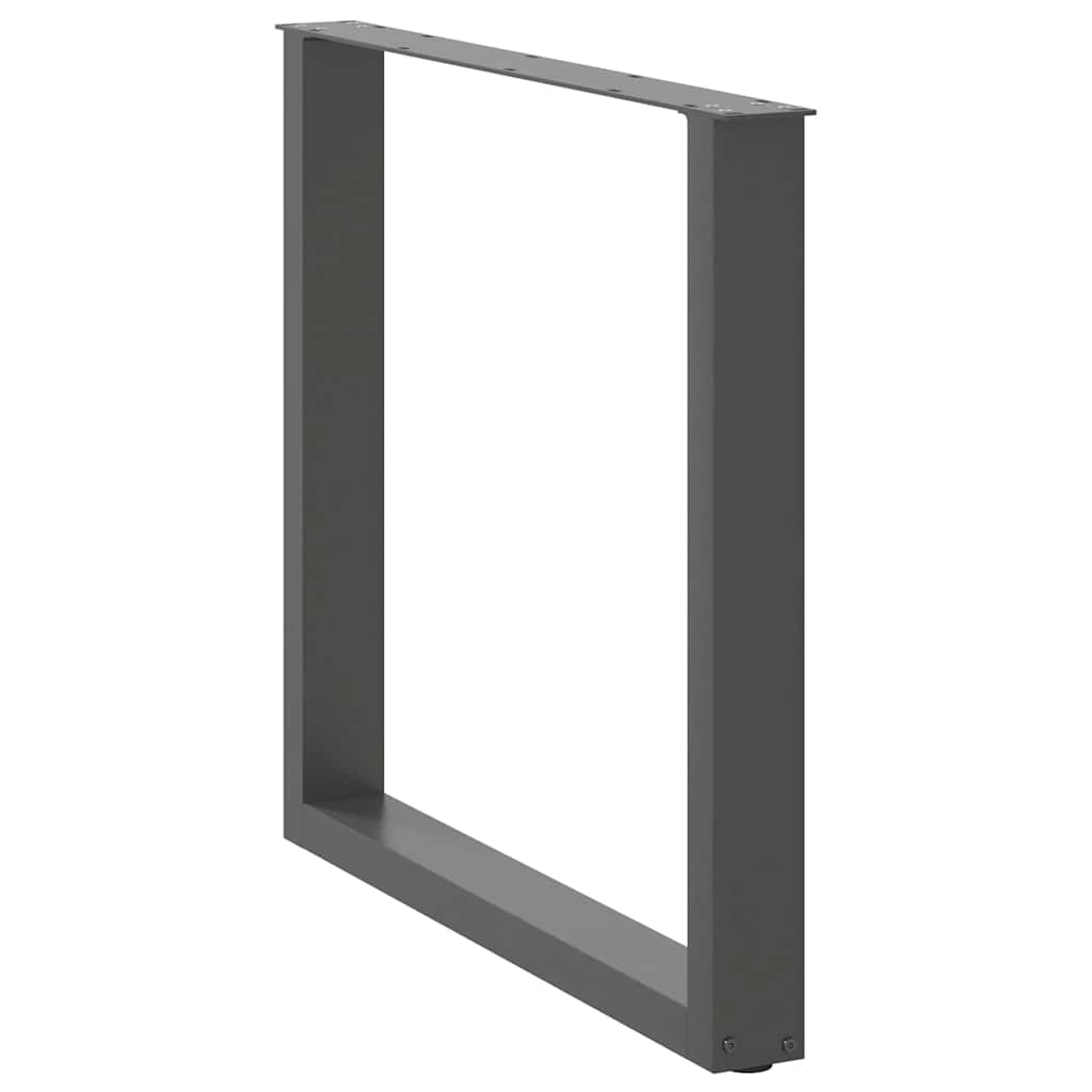 vidaXL Nogi do stołu jadalnego w kształcie litery U 3 szt. Antracyt 90x(72-73) cm Stal