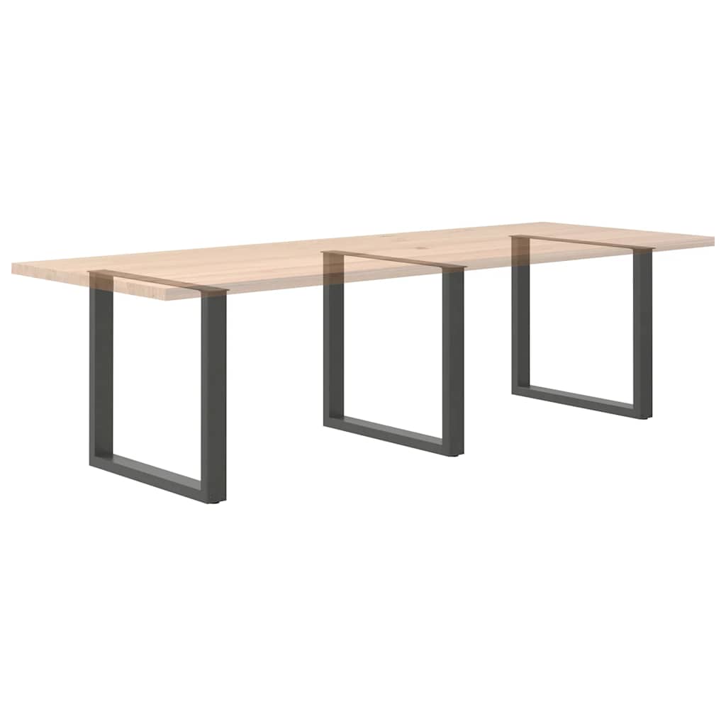 vidaXL Nogi do stołu jadalnego w kształcie litery U 3 szt. Antracyt 90x(72-73) cm Stal