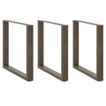 vidaXL Nogi do stołu jadalnego w kształcie litery U 3 szt. Naturalna stal 90x(72-73) cm Stal